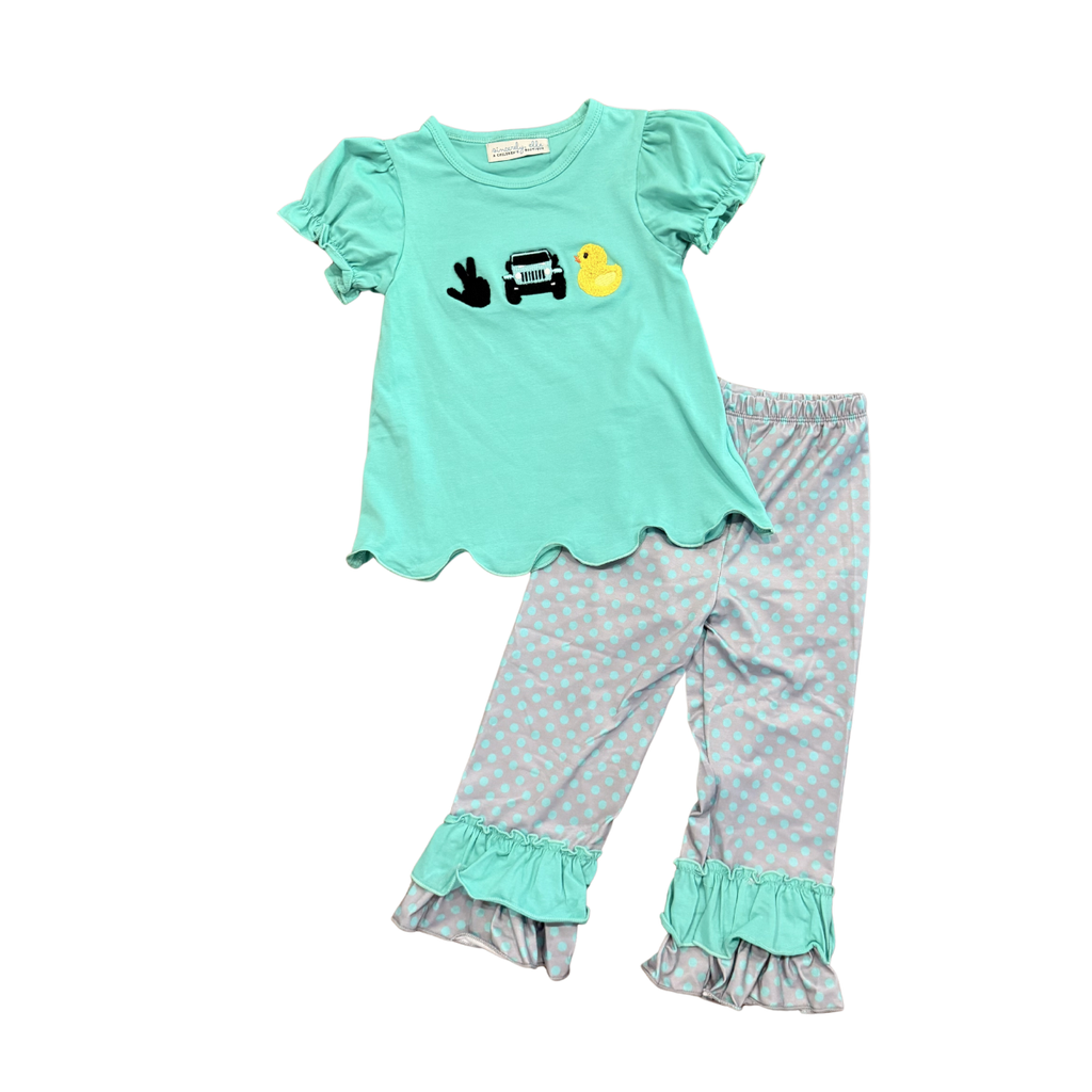 Girls Beep Beep Pants Set