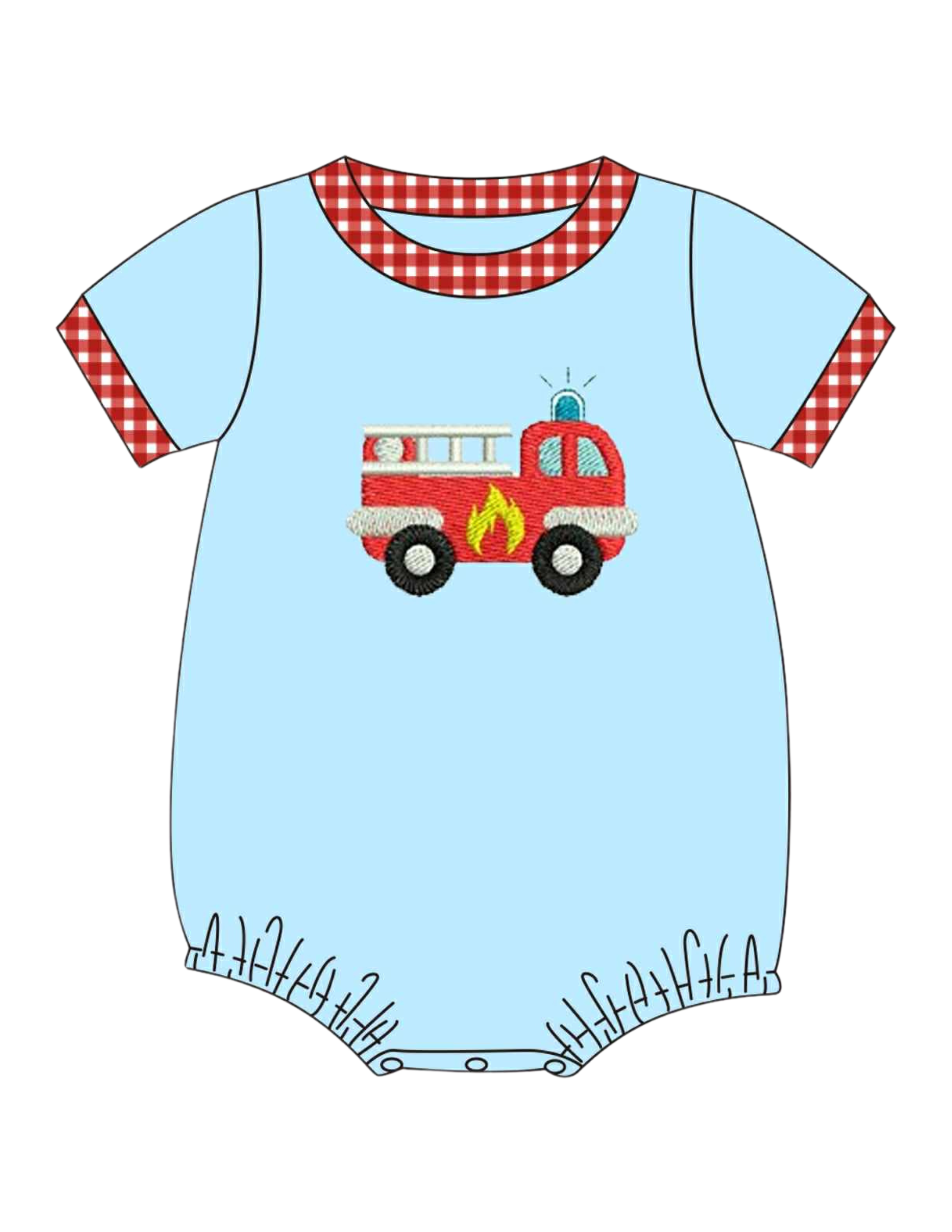 Firetruck Applique - Ships in March26