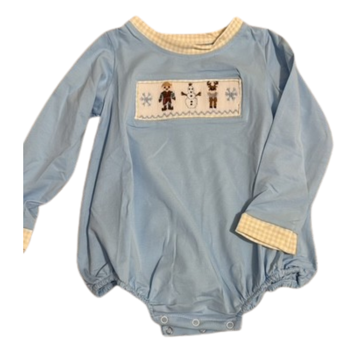 Boys Hand Smocked Bubble with Frigid Characters
