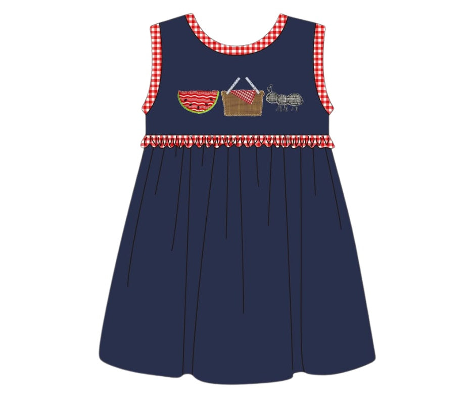 Pic-a-nic Basket Dress - Toddler Girls Outfit