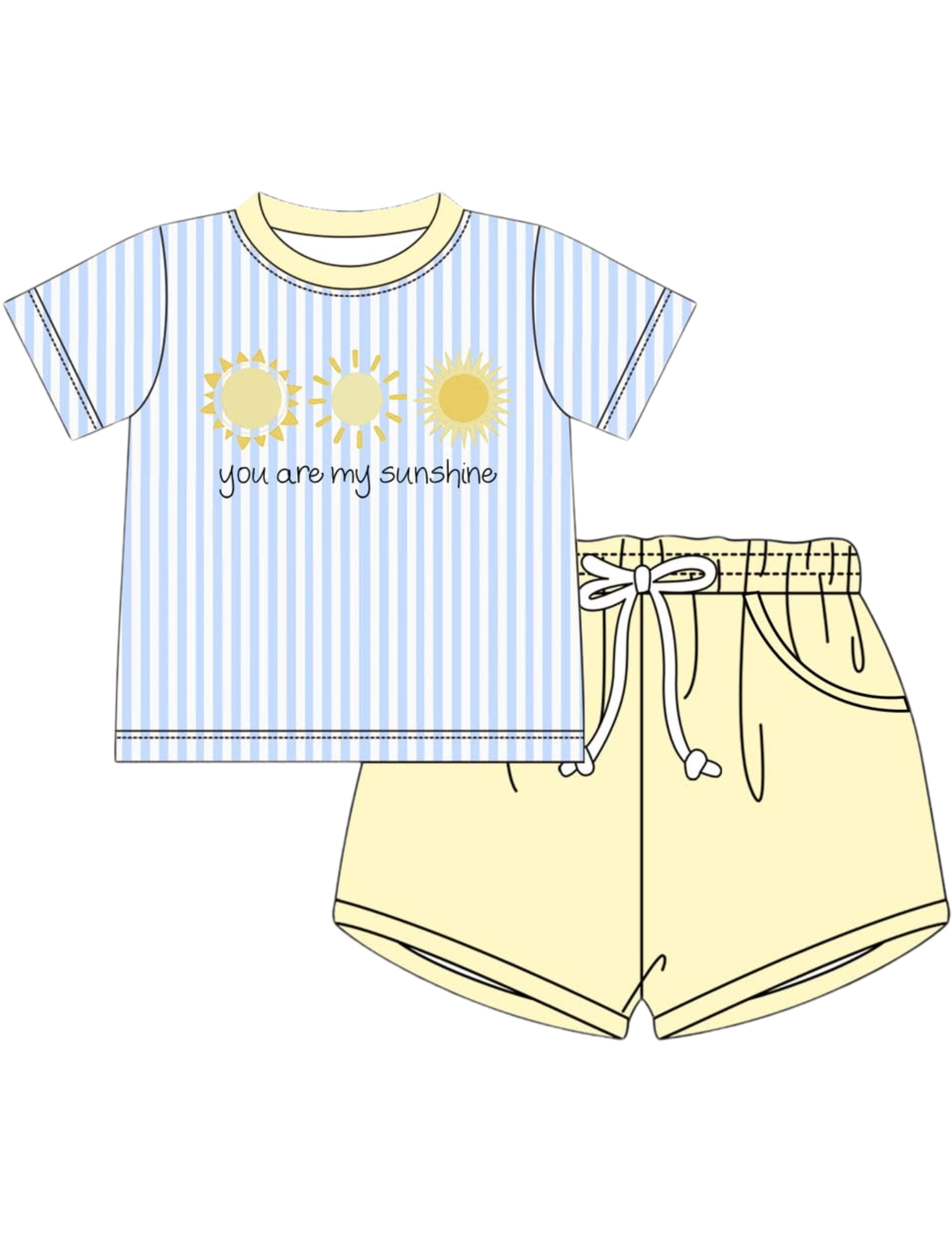 You are my Sunshine Boy Short Set - Ships in April/May26