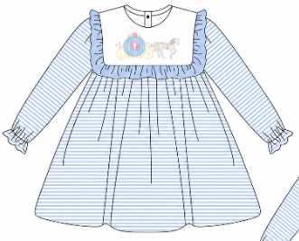 Princess Carriage Embroidered Dress - ETA November