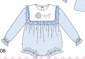 Princess Carriage Embroidered Bubble - ETA November