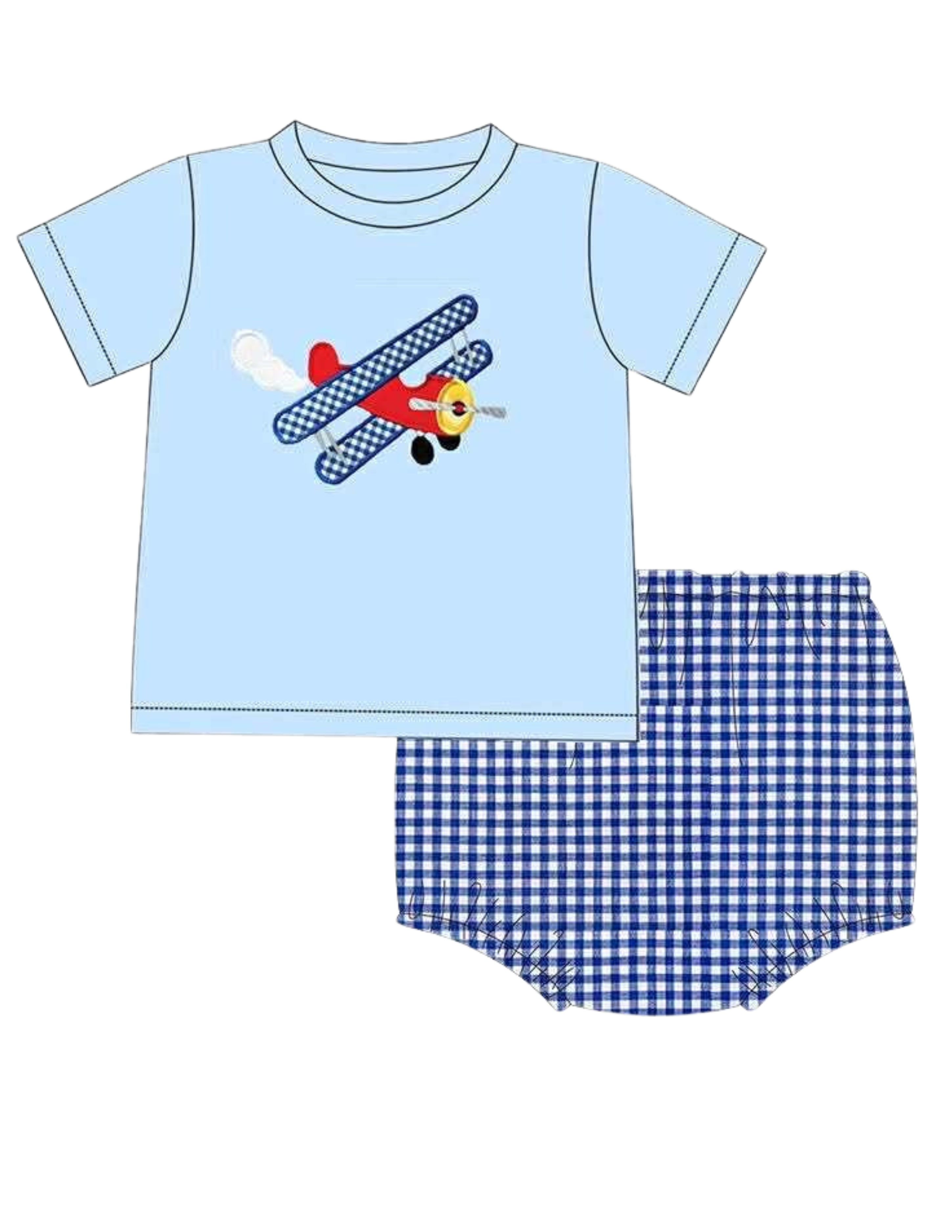 Propeller Plane Diaper Cover - Ships in April26