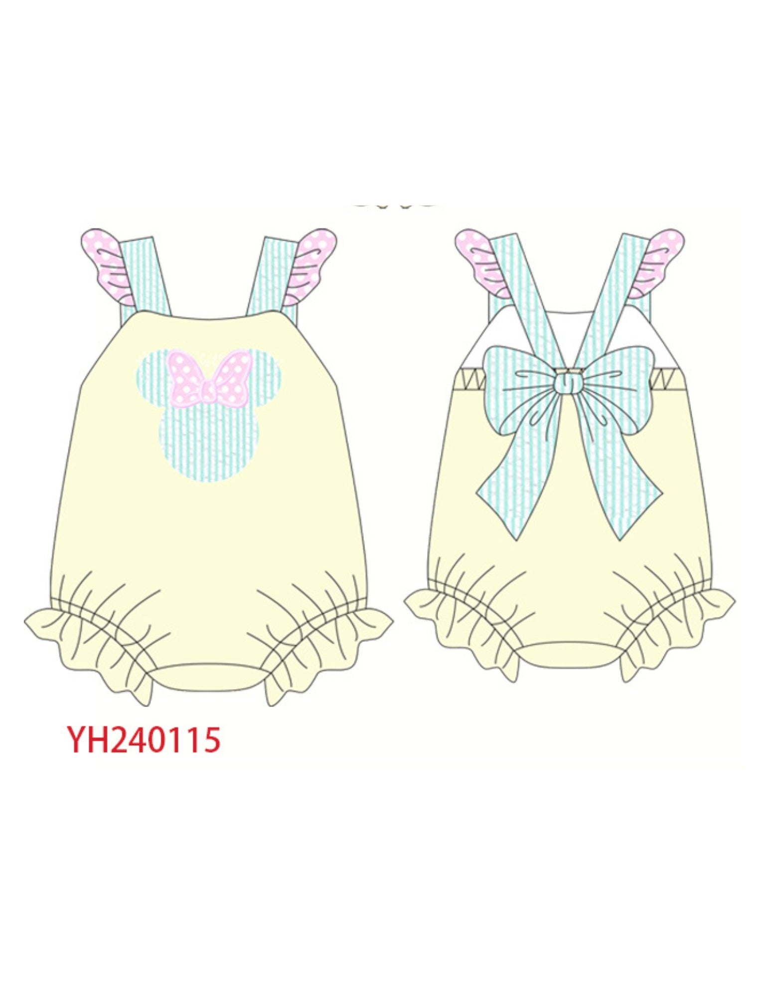 Pastel Character Sunsuit - Ships March26