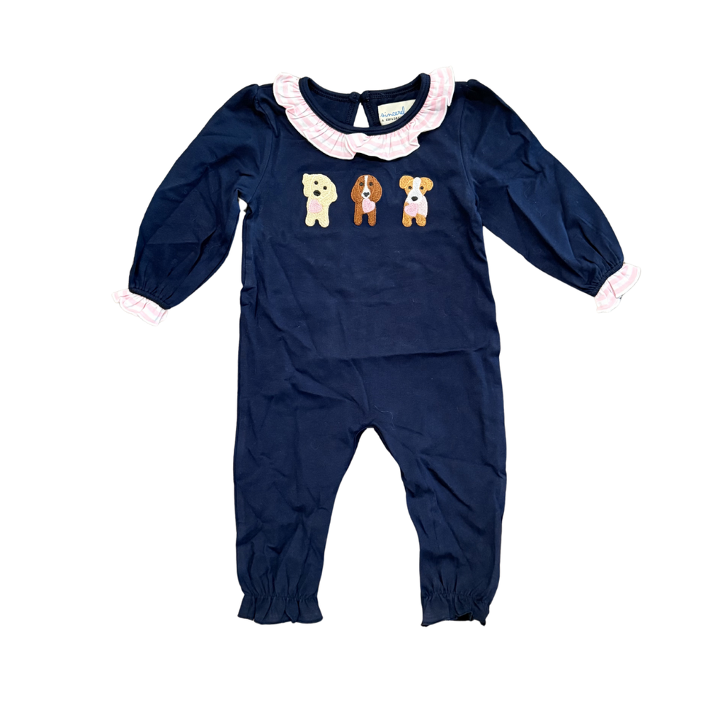 Girls Puppy Dog Romper