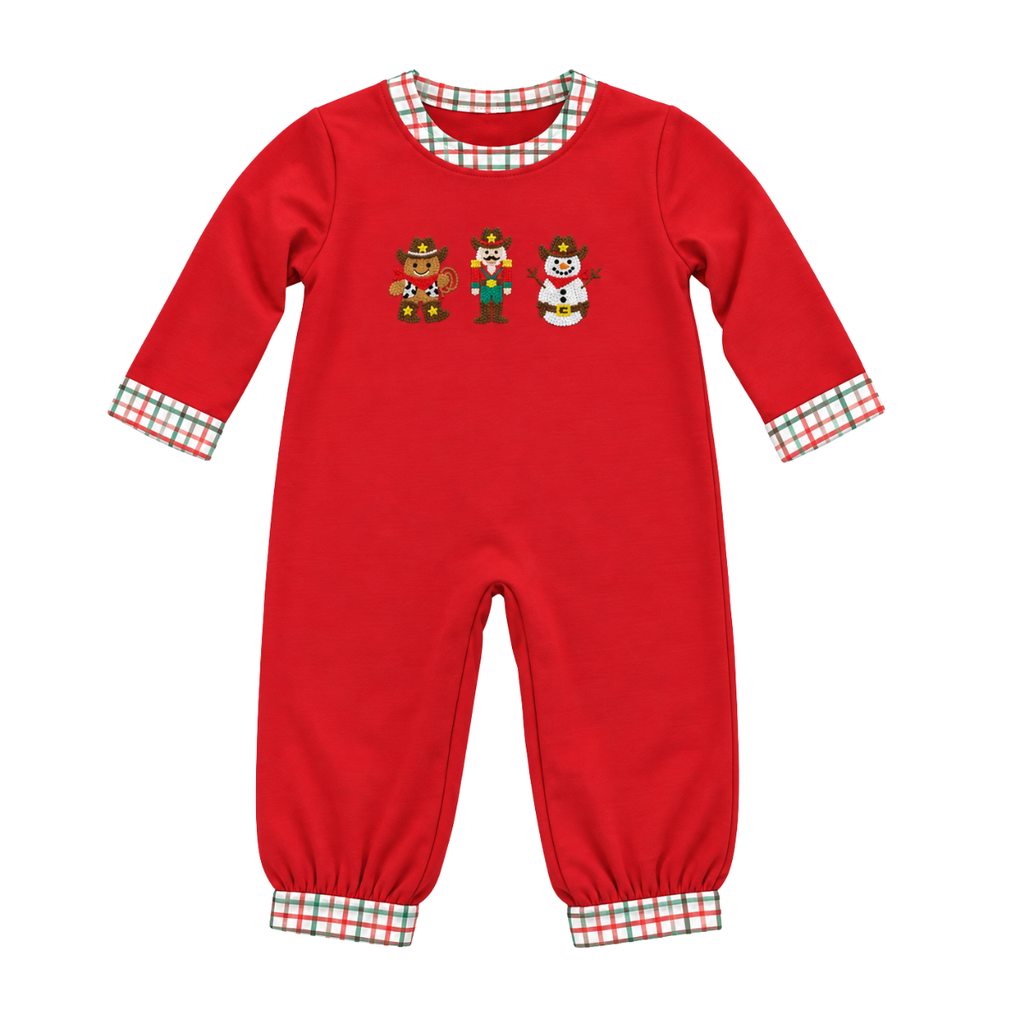 Boys Christmas Cowboy Romper - ETA November 2026
