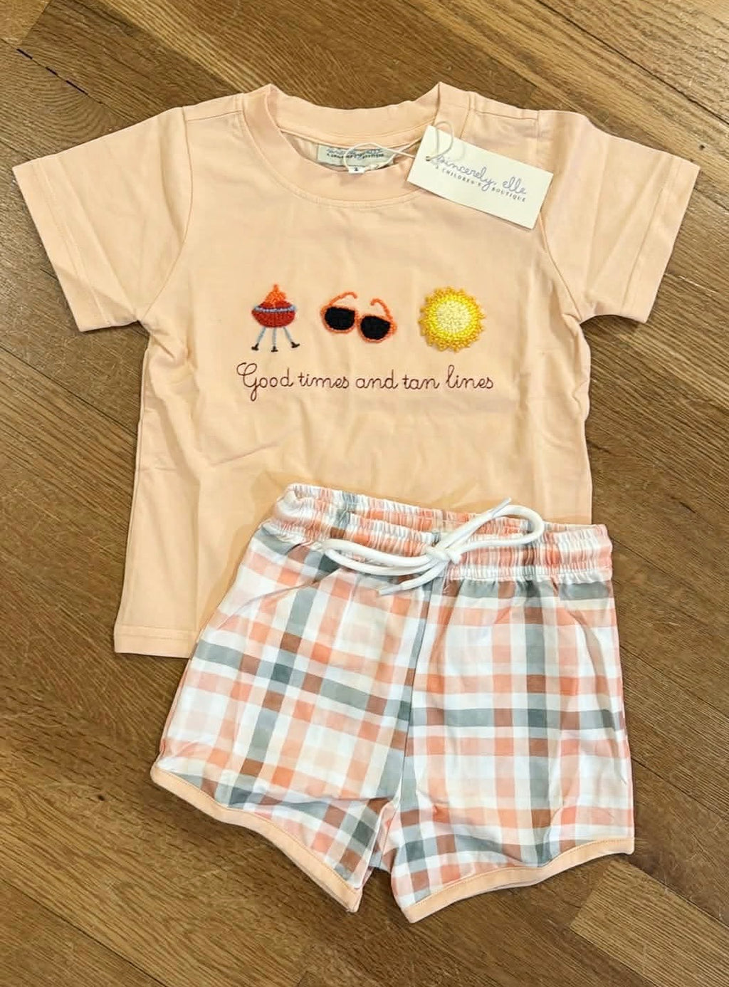 Good Times and Tan Lines French Knot Shorts Set
