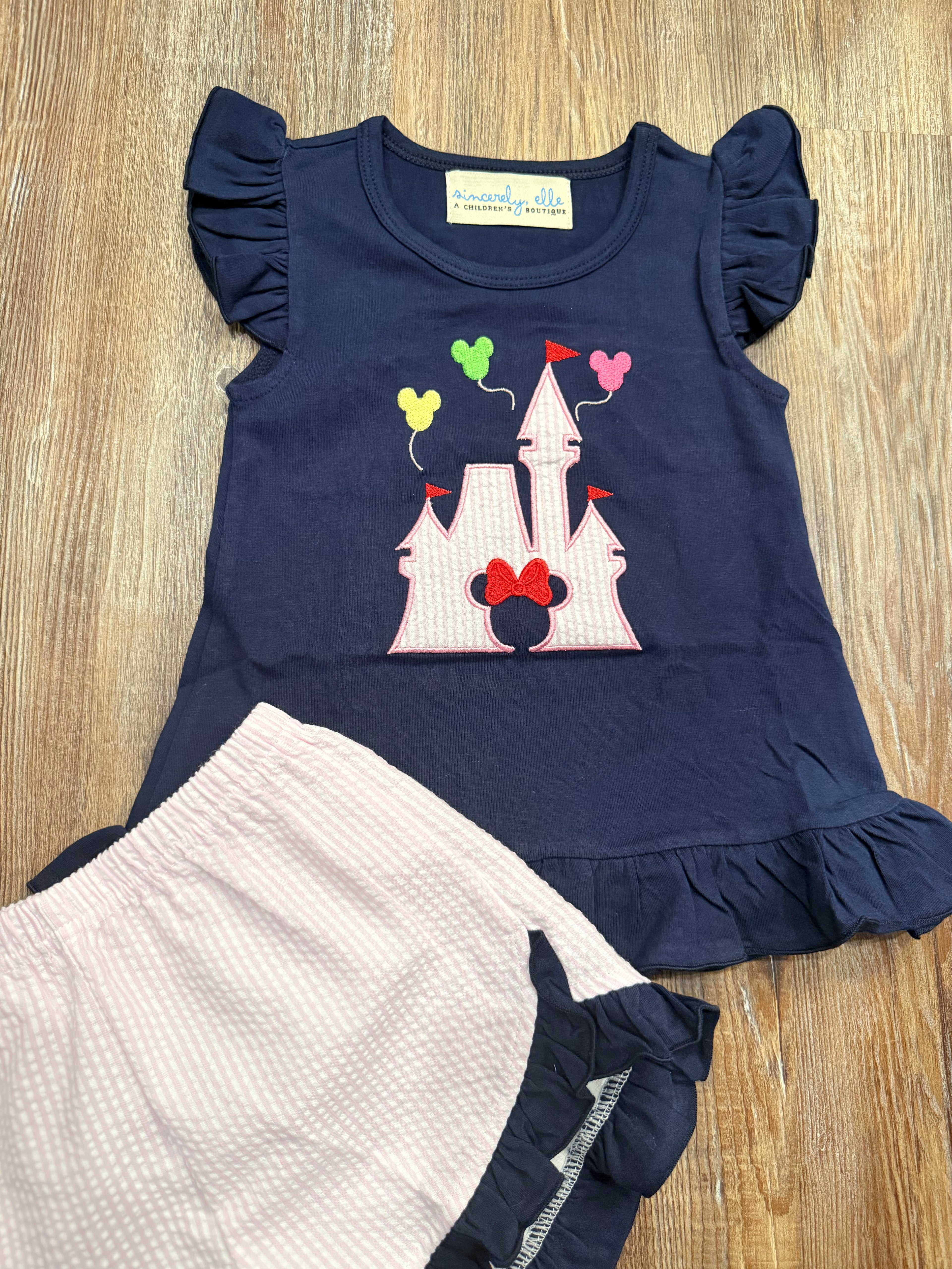 Balloon Castle - Girl Short Set
