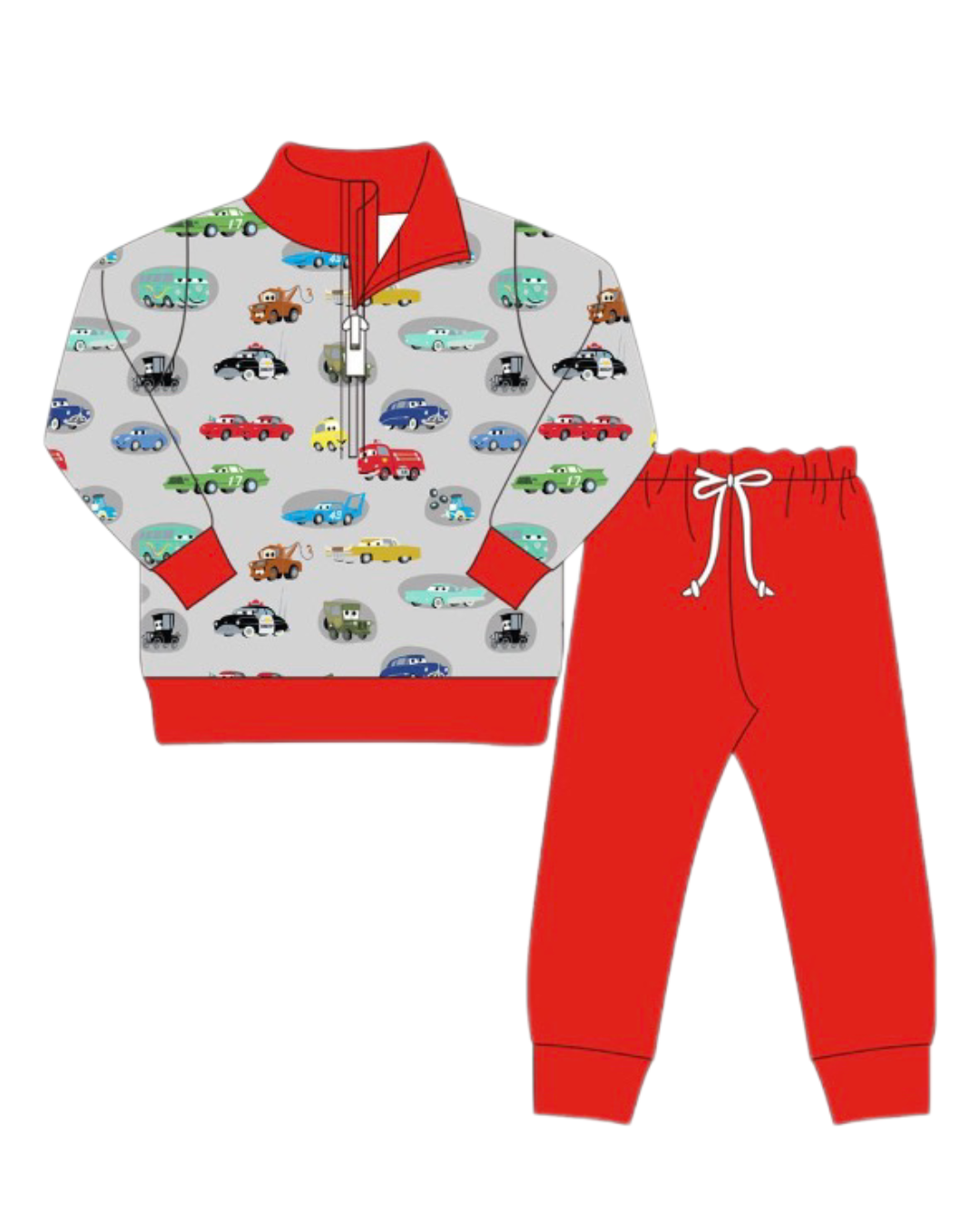 Route 66 Road Trip Half-Zip Sweatshirt & Sweatpants Set - ETA Jan27