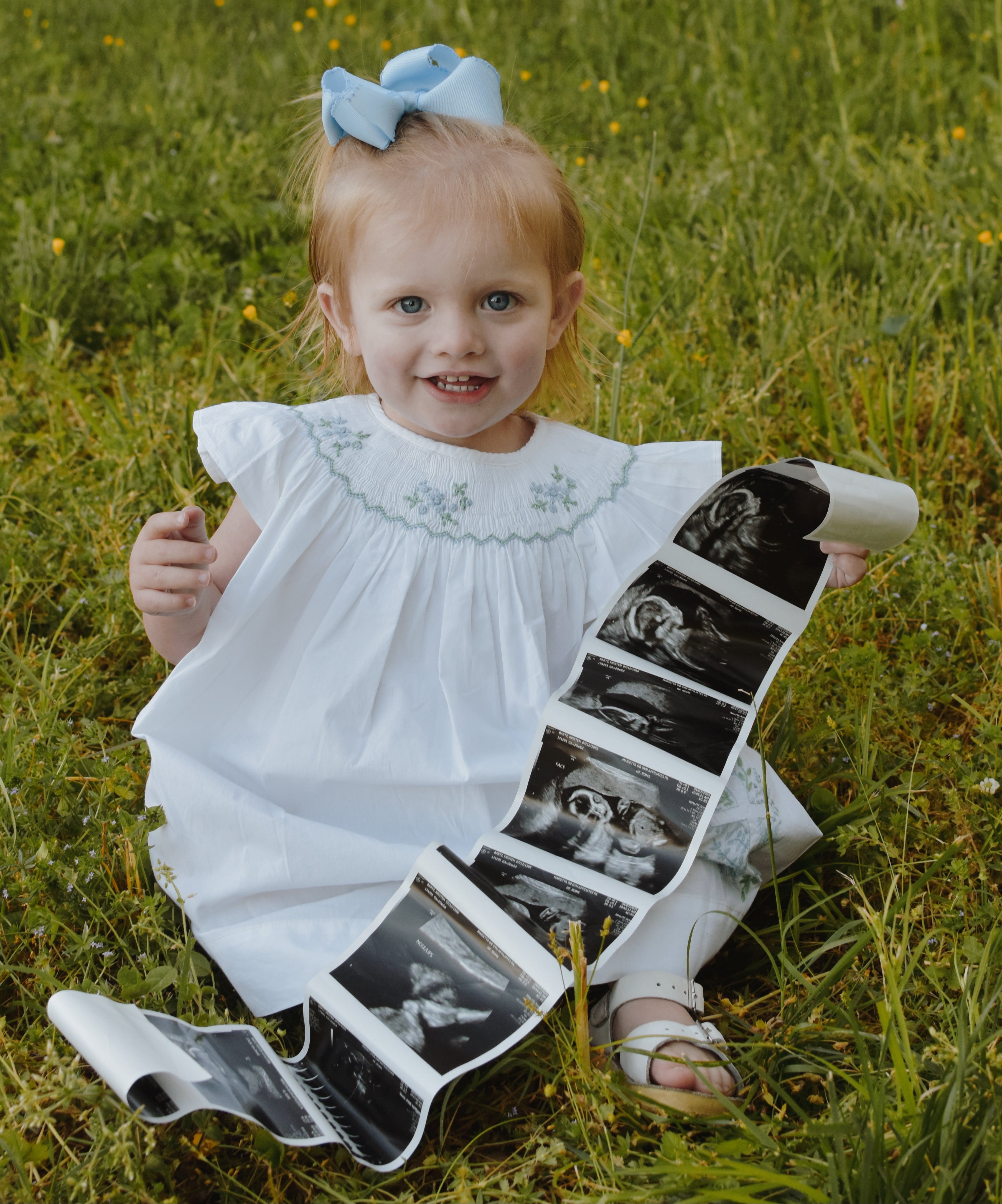 Hand Smocked Dress with Hand Embroidered Cross
