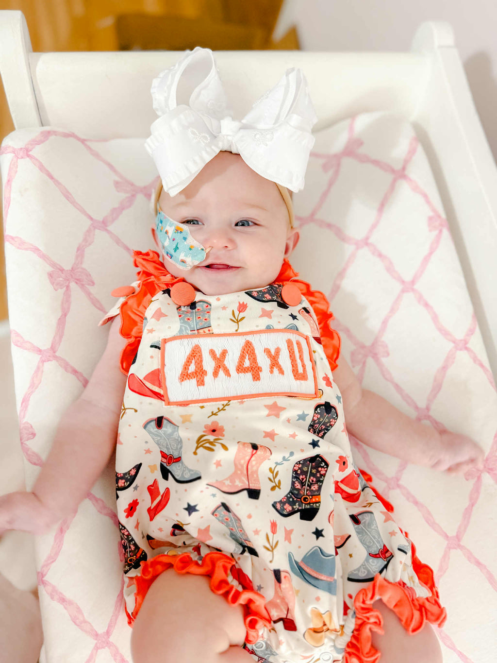 Hand Smocked 4X4XU Sunsuit