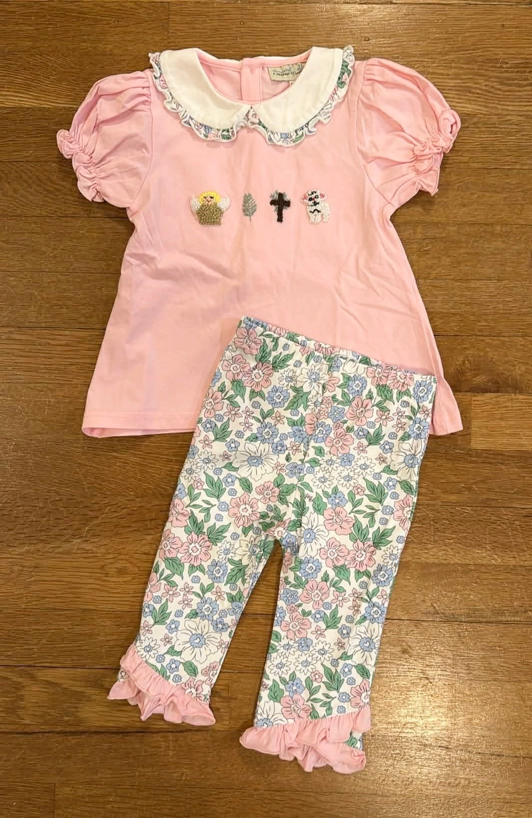 Bible Baby French Knot Leggings Set