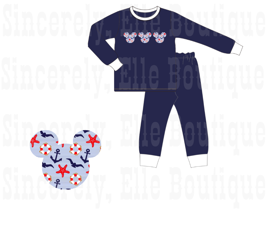 Character Cruise boys pajama set boutique sleepwear