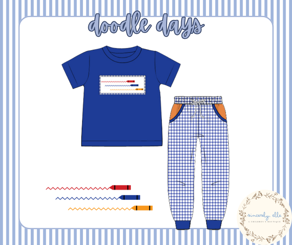 BTS PRESALE SHIPS JULY: Doodle Days Jogger Set