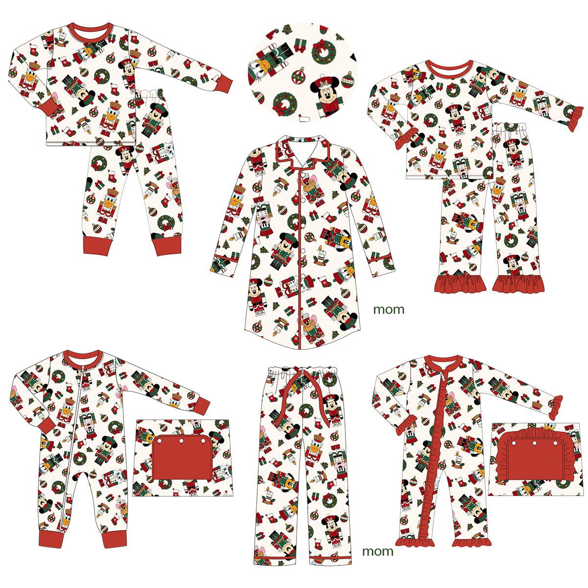 Girls Nutcracker Christmas Ruffle Zippy Loungewear ETA November 2026