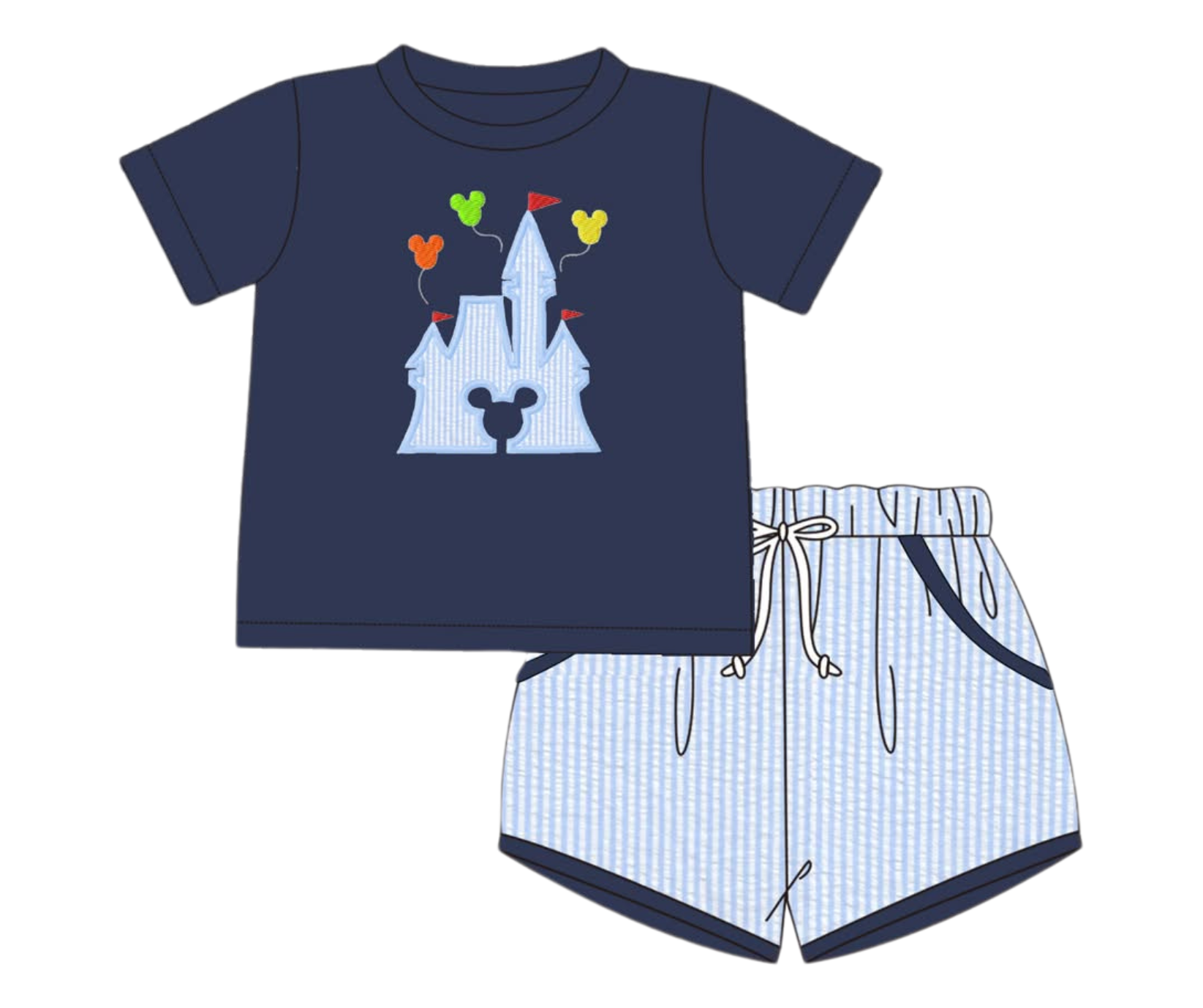 Balloon Castle - Boy Short Set - Arrives in May 2026