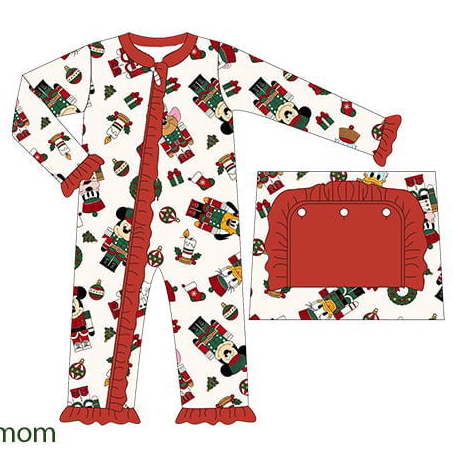 Girls Nutcracker Christmas Ruffle Zippy Loungewear ETA November 2026